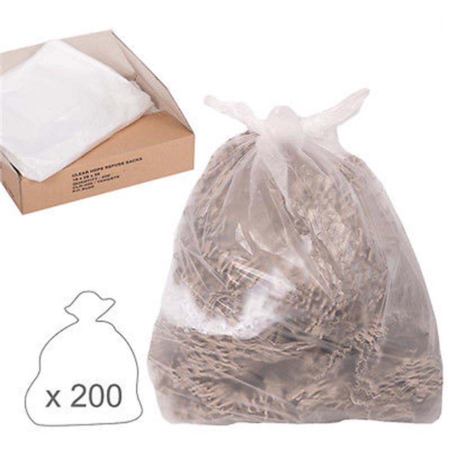 Medium Duty Clear Refuse Sacks