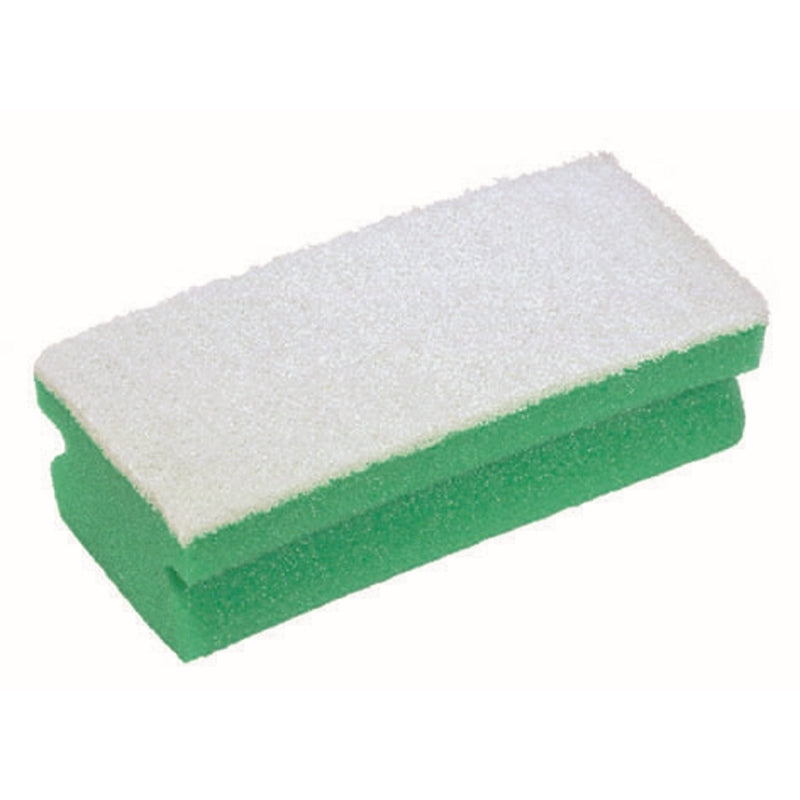 Sponge Scourer White & Green