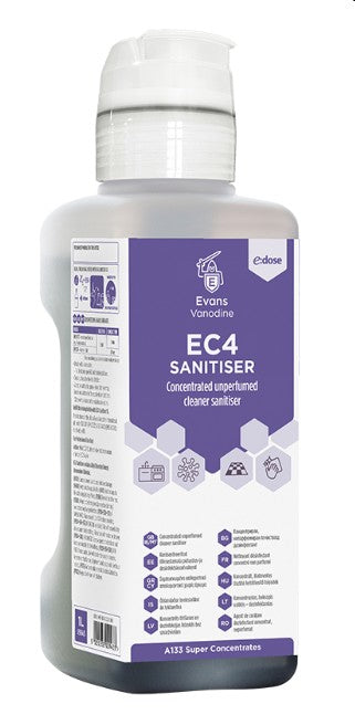 EVANS EC4 Sanitiser - 4 x 1 Litre