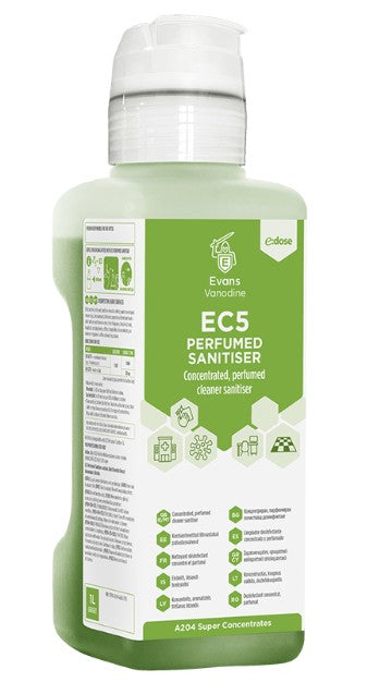 EVANS EC5 Perfumed Sanitiser - 4 x 1 Litre