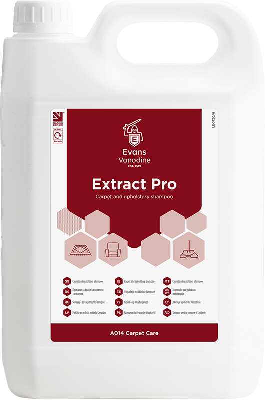Evans Extract Pro - Carpet & Upholstery Shampoo - 5 Litre