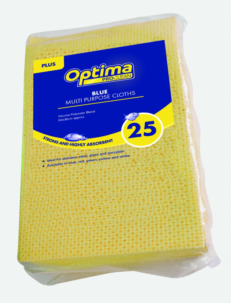Optima "Plus" Super Absorbent Cloths - Yellow