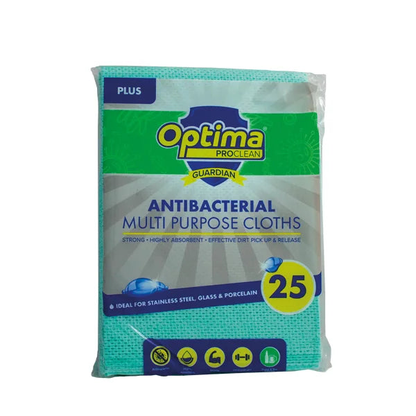Optima "Plus" Super Absorbent Cloths - Green  1x25