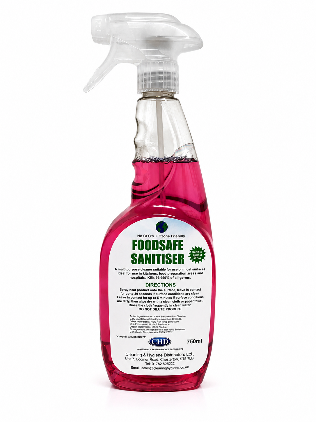 CHD Foodsafe Sanitiser - 6 X 750ml